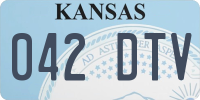 KS license plate 042DTV