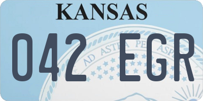 KS license plate 042EGR