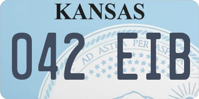 KS license plate 042EIB