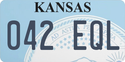 KS license plate 042EQL