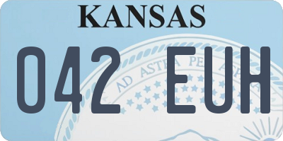 KS license plate 042EUH