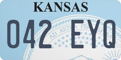 KS license plate 042EYQ