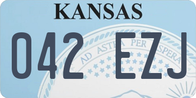 KS license plate 042EZJ