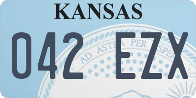 KS license plate 042EZX