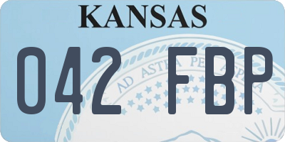 KS license plate 042FBP