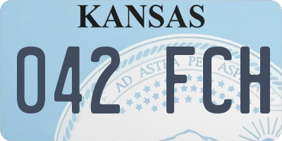 KS license plate 042FCH
