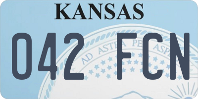KS license plate 042FCN