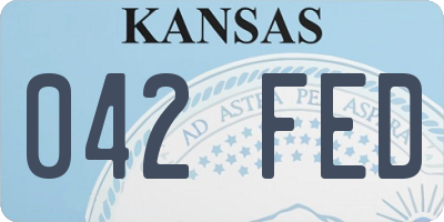KS license plate 042FED