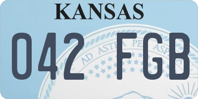 KS license plate 042FGB