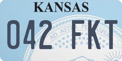 KS license plate 042FKT