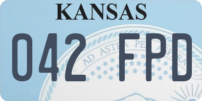 KS license plate 042FPD