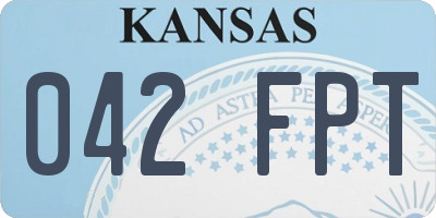 KS license plate 042FPT