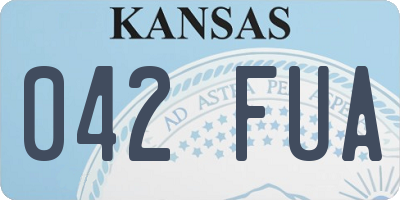 KS license plate 042FUA