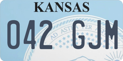 KS license plate 042GJM