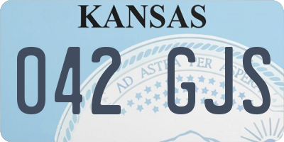 KS license plate 042GJS