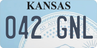 KS license plate 042GNL
