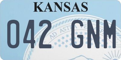 KS license plate 042GNM