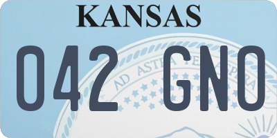 KS license plate 042GNO