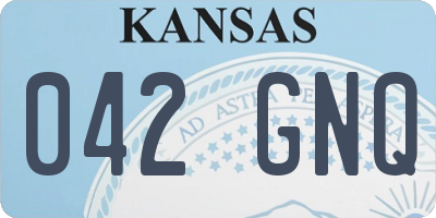 KS license plate 042GNQ