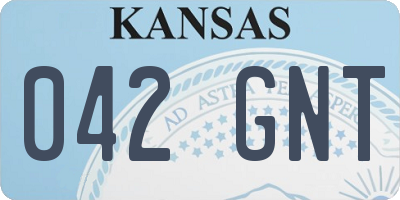 KS license plate 042GNT