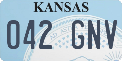KS license plate 042GNV