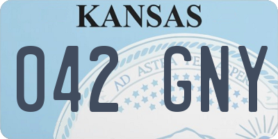 KS license plate 042GNY
