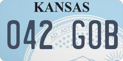 KS license plate 042GOB