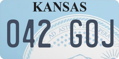 KS license plate 042GOJ