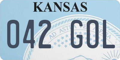 KS license plate 042GOL
