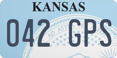 KS license plate 042GPS