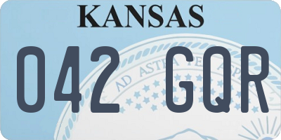 KS license plate 042GQR