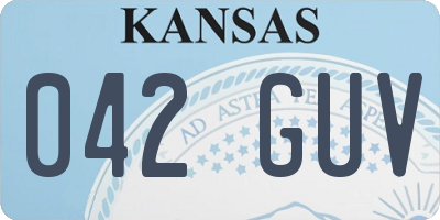 KS license plate 042GUV