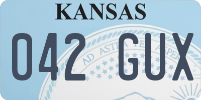 KS license plate 042GUX