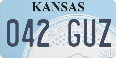 KS license plate 042GUZ