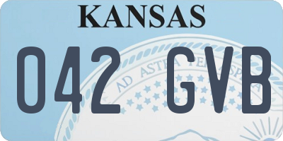 KS license plate 042GVB