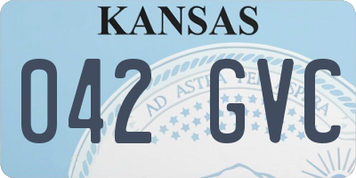 KS license plate 042GVC