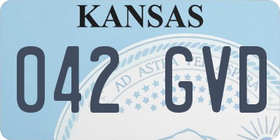 KS license plate 042GVD