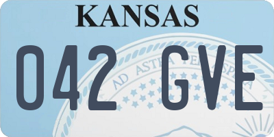 KS license plate 042GVE