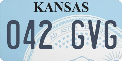 KS license plate 042GVG