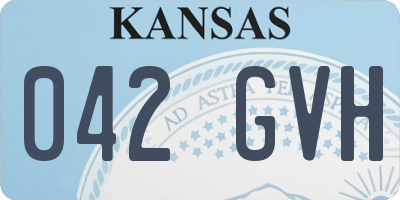 KS license plate 042GVH