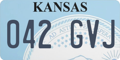 KS license plate 042GVJ