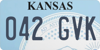 KS license plate 042GVK