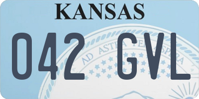 KS license plate 042GVL