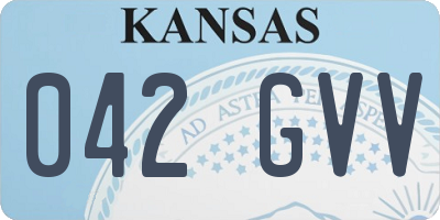 KS license plate 042GVV