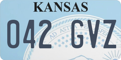 KS license plate 042GVZ