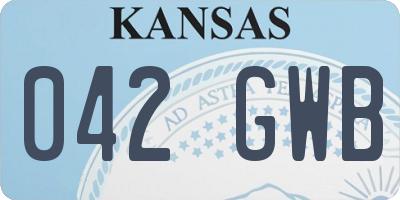 KS license plate 042GWB