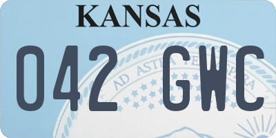 KS license plate 042GWC