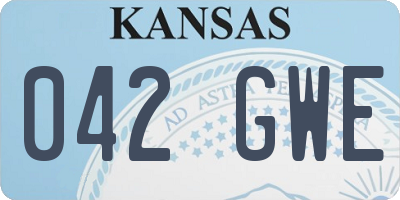 KS license plate 042GWE