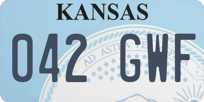 KS license plate 042GWF