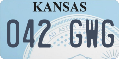 KS license plate 042GWG